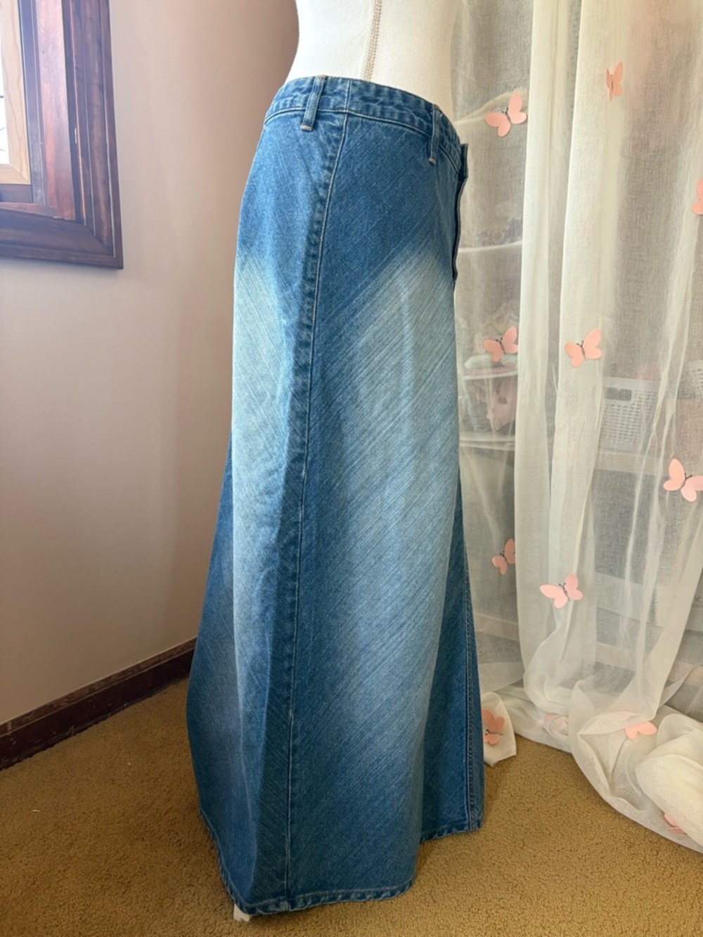 Vintage Gap Jean A-line Maxi Skirt - Picture 2 of 7
